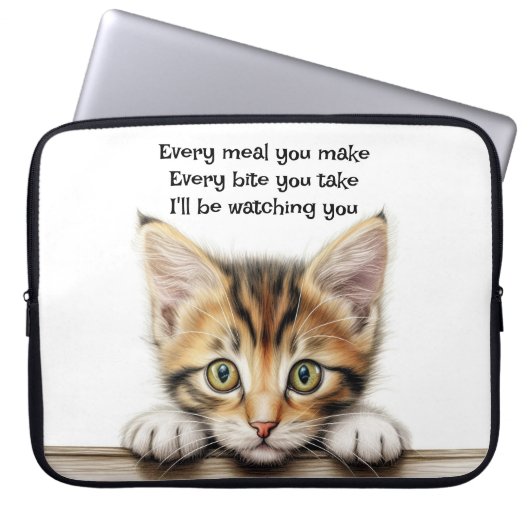 Ich schaue dir die lustige Cat Electronics Bag an Laptopschutzhülle (Vorderseite)