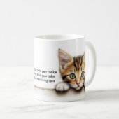 Ich schaue dir die lustige Katze an Kaffeetasse (VorderseiteRechts)