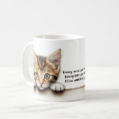 Ich schaue dir die lustige Katze an Kaffeetasse (Vorderseite Links)
