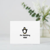 Ich schaue dir Pinguin zu Postkarte (Stehend Vorderseite)