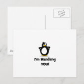 Ich schaue dir Pinguin zu Postkarte (Vorne/Hinten)