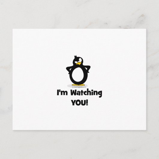 Ich schaue dir Pinguin zu Postkarte (Vorderseite)