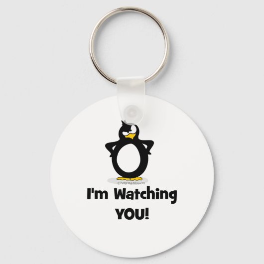 Ich schaue dir Pinguin zu Schlüsselanhänger (Vorderseite)