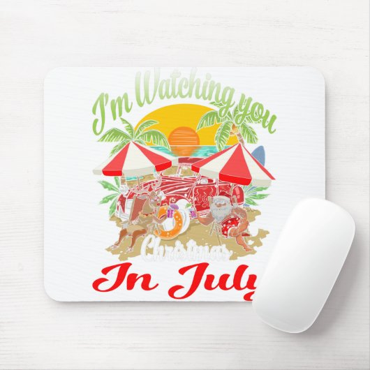 Ich schaue dir Weihnachten im Juli oben zu. Mousepad (Mit Mouse)