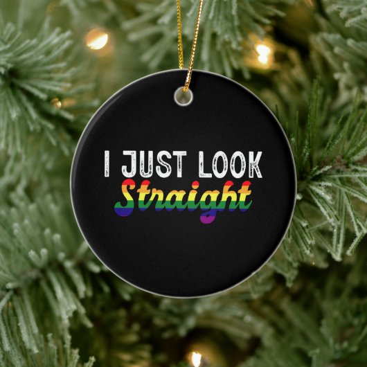 Ich schaue nur den Monat des LGBT-Regenbogenmonats Keramik Ornament (Baum)