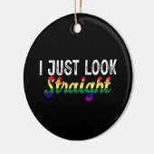 Ich schaue nur den Monat des LGBT-Regenbogenmonats Keramik Ornament (Links)