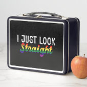 Ich schaue nur den Monat des LGBT-Regenbogenmonats Metall Brotdose (Beispiel)