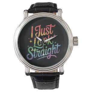 Ich schaue nur gerade Gay Rainbow LGBTQ Prix Ally Armbanduhr
