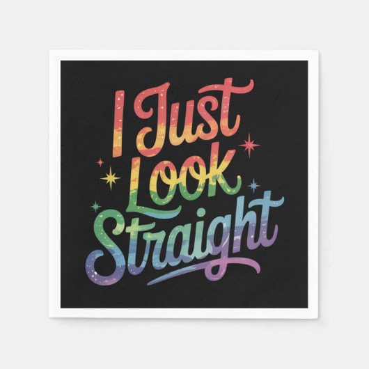 Ich schaue nur gerade Gay Rainbow LGBTQ Prix Ally Serviette (Vorderseite)