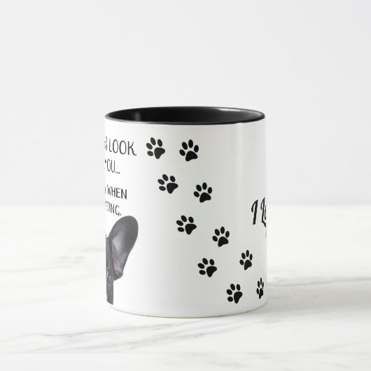 Ich schaue oben zu, das Ihnen, sagt Hund i-Liebe Tasse (Zentrum)