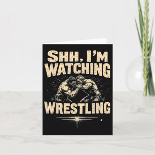 Ich schaue Wrestling Funny Wrestling Fan Karte