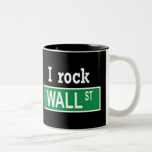 "Ich schaukele Wall Street" Tasse (Rechts)