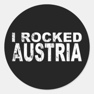 Ich schaukelte Österreich Runder Aufkleber