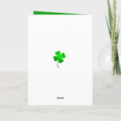 Ich schaute unter einer 4-Blatt Kleeblatt Grußkart Karte (Rückseite)