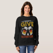Ich scheiß auf SchnitzelWurst Schnitzel Bier Deuts Sweatshirt (Vorne ganz)