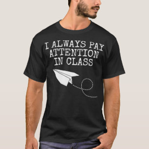 Ich schenke immer auf das Klassenpapier Flugzeug l T-Shirt