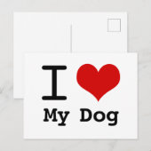Ich schenke meinem Hund Postkarte (Vorne/Hinten)