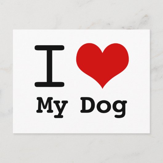 Ich schenke meinem Hund Postkarte (Vorderseite)