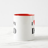 Ich schenke meinem Vater | Geschenk zum Personalis Zweifarbige Tasse (Mittel)