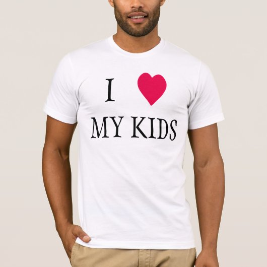 Ich schenke meinen Kindern das rote Herz-T-Shirts T-Shirt (Vorderseite)