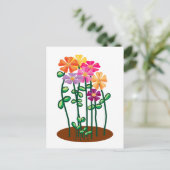 Ich schicke dir Blumen Postkarte (Stehend Vorderseite)
