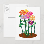 Ich schicke dir Blumen Postkarte (Vorne/Hinten)