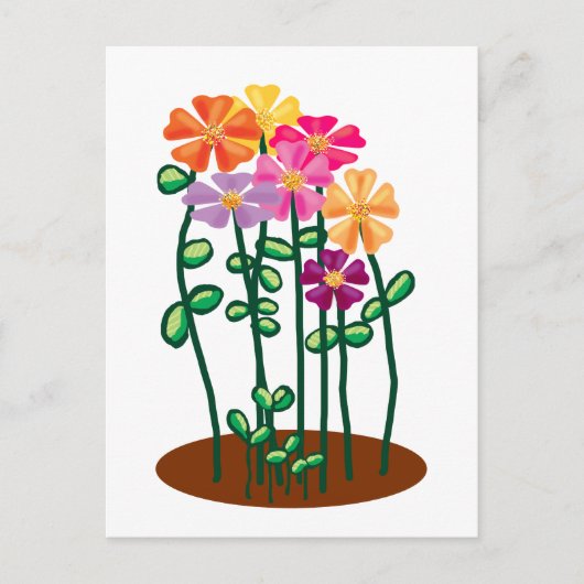 Ich schicke dir Blumen Postkarte (Vorderseite)