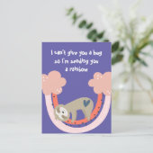 Ich schicke dir ein Regenbogenlächeln Postkarte (Stehend Vorderseite)