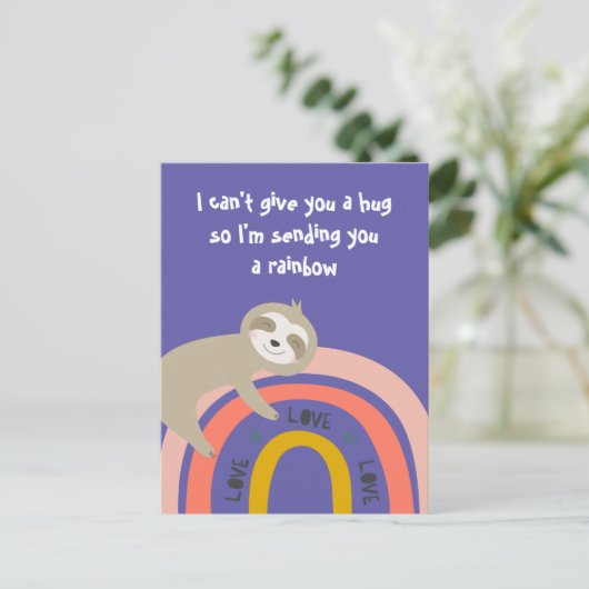 Ich schicke dir einen Regenbogen Postkarte (Stehend Vorderseite)