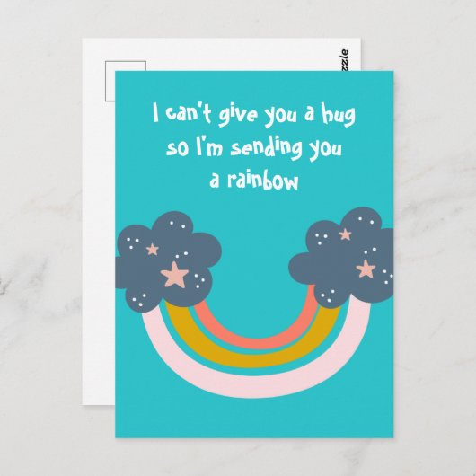 Ich schicke dir einen Regenbogen Postkarte (Vorne/Hinten)