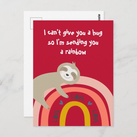 Ich schicke dir einen Regenbogen Schläger, Miss di Postkarte (Vorne/Hinten)