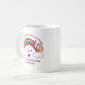 Ich schicke dir einen Sloth Hug Regenbogen Kaffeetasse (Vorderseite Links)