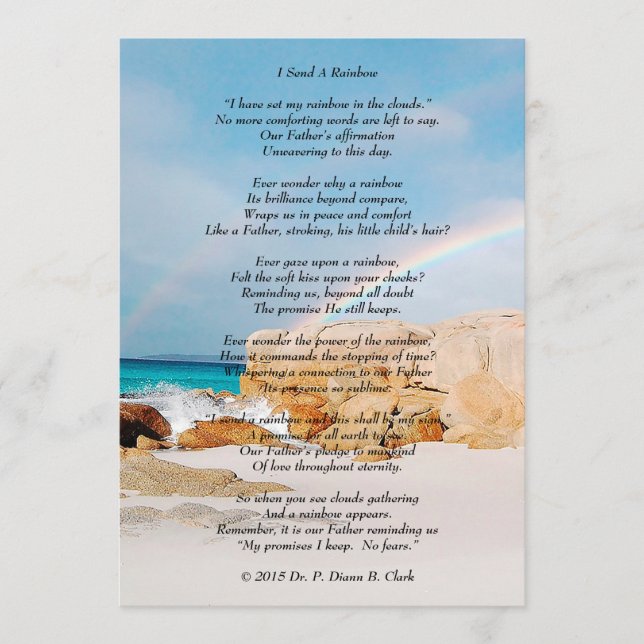 "Ich schicke einen Regenbogen" Matte (Vorderseite)