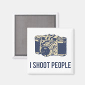 Ich schiebe Menschen Fotokamera Magnet (Vorderseite/Rückseite)