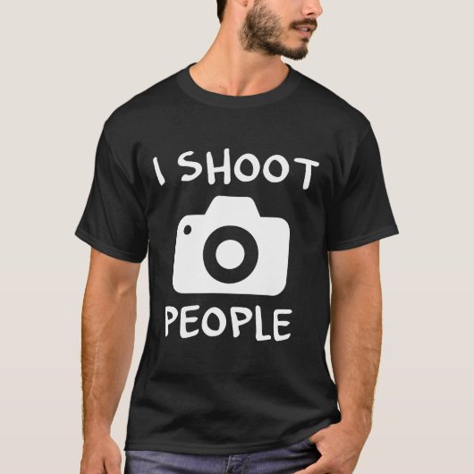 Ich schieß Menschen Fotograf Fotografie Weihnachte T-Shirt (Vorderseite)