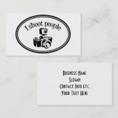 Ich schieße Kamera B&W des Leute-die Retro Visitenkarte (Vorne/Hinten)