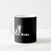 Ich schieße Kinderschwarzes Kaffeetasse (Vorderseite Links)