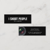 Ich schieße Leute - beruflichen Fotografen (Gold) Mini Visitenkarte (Vorne/Hinten)