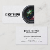 Ich schieße Leute - beruflichen Fotografen Visitenkarte (Vorne/Hinten)