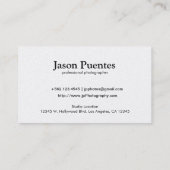 Ich schieße Leute - beruflichen Fotografen Visitenkarte (Rückseite)