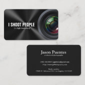 Ich schieße Leute - beruflichen Fotografen Visitenkarte (Vorne/Hinten)