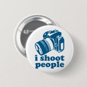 Ich schieße Leute - Blau Button (Vorne & Hinten)