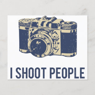 Ich schieße Leute Fotografie Kamera Flyer