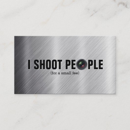 Ich schieße Leute - Fotografie-Visitenkarten Visitenkarte (Vorderseite)