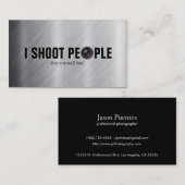 Ich schieße Leute - Fotografie-Visitenkarten Visitenkarte (Vorne/Hinten)