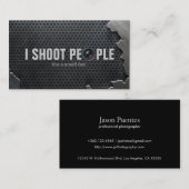 Ich schieße Leute - Fotografie-Visitenkarten Visitenkarte (Vorne/Hinten)