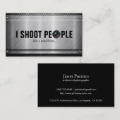 Ich schieße Leute - Fotografie-Visitenkarten Visitenkarte (Vorne/Hinten)