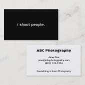 ich schieße Leute Visitenkarte (Vorne/Hinten)