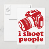 Ich schieße Menschen - rot Postkarte (Vorne/Hinten)