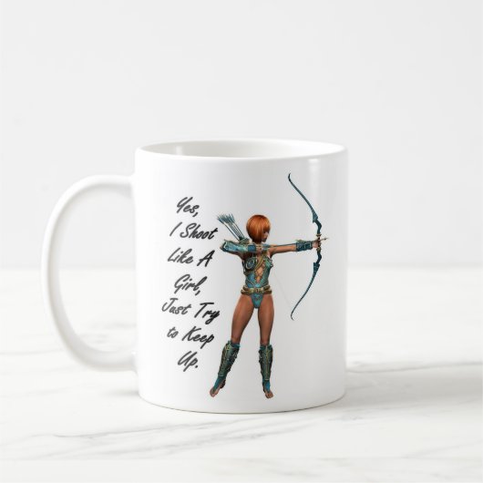 Ich schieße wie ein Mädchen Kaffeetasse (Links)